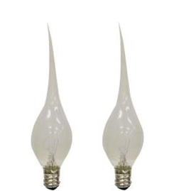 2/Pkg, 7 Watt Clear Silicone Bulbs, Candelabra Base
