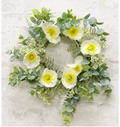 Alabaster Poppy Candle Ring, 4.5"