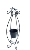 Black Plant Stand w/Bird